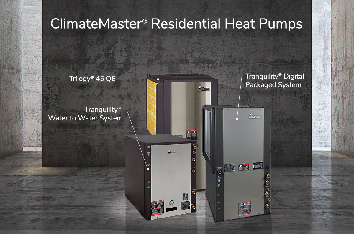 climatemaster residential heat pumps in warehouse
