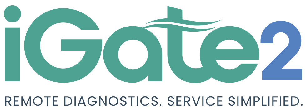iGate 2 Logo with Tagline: Remote Diagnostics. Service Simplified.